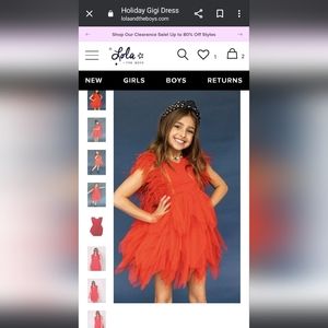 Lola + the Boys Gigi dress in Red 4T